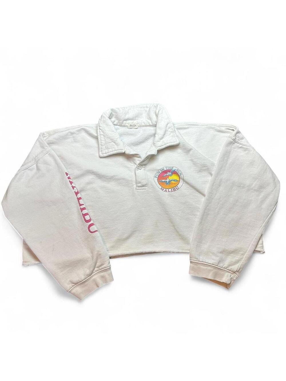 John Galt Malibu "Fun in the Sun" Cropped Polo, One Size